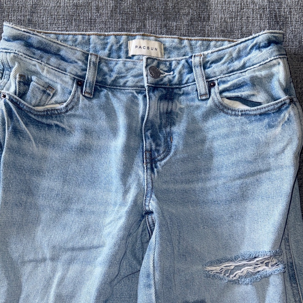PacSun Distressed Light Blue Boyfriend Jeans